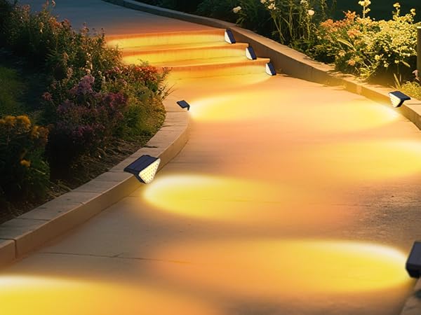 solar stair lights outdoor waterproof