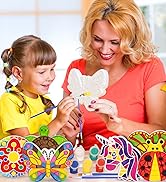 Aigybobo Kids Arts and Crafts Painting Kit, 6 Pack Paint Your Own Plaster Stones for Kid Girl Age...