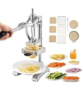 VEVOR French Fry Cutter, Ergonomic Potato Slicer with 3 Blades (1/2", 3/8", 1/4") &amp; Juicer Plate,...