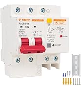 PJERJZN 40 Amp 2-Pole Ground Fault Circuit Breaker with Surge Protection, 120V-240V AC, DIN Rail ...