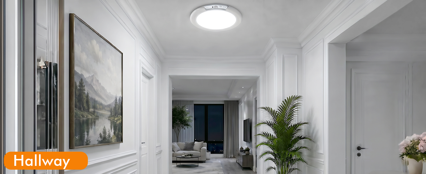 Rechargeable Ceiling Light, Magnetic Wireless Motion Sensor Ceiling Light, Wireless Battery Operated