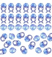 LACGO 60 PCS Halloween LED Flashing Bumpy Rings - Jelly Blinking Rubber Rings with Blue Light Adu...