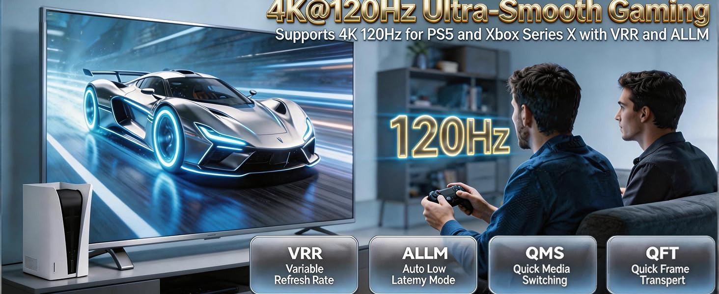 4K@120Hz on PS5 and Xbox Series X with VRR and ALLM