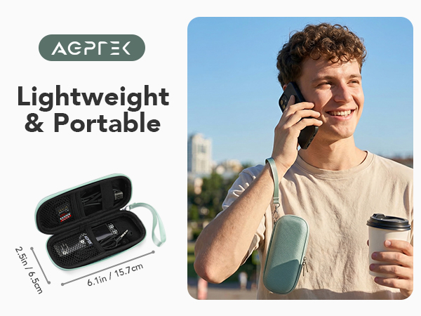 AGPTEK Carrying Case for Digital Voice Recorder &amp;amp; MP3 Players Green