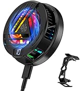MATEPROX Cell Phone Cooler, Magnetic Phone Cooling Fan with Magnetic Plates LED Display RGB Light...