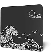 Attack Shark CM05 Contour Glass Gaming Mousepad,Nano-Micro-Etched Texture,Smooth Glass Surface,Hi...