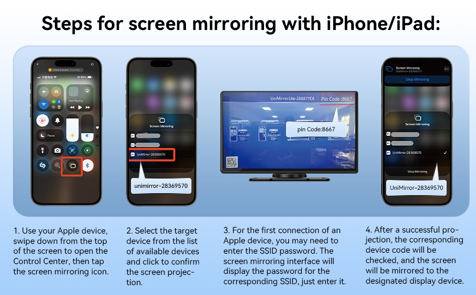 Wireless HDMI Display Dongle Adapter