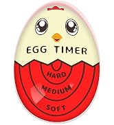 Lasubst Egg Timer for Boiling Eggs that Changes Color When Done, Red