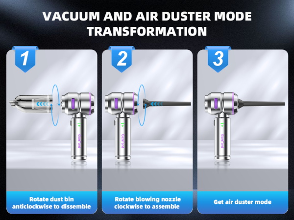 Vacuum and air duster transformation