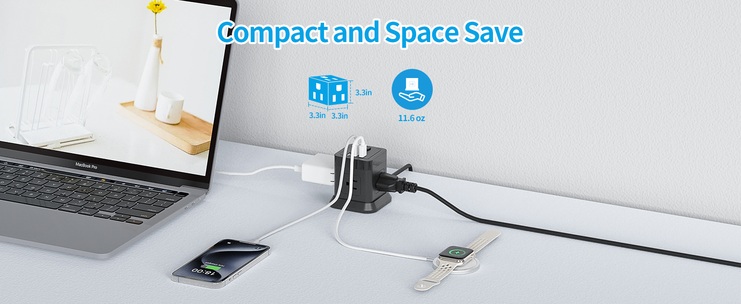 Sapce Save Power Strip