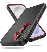 ACAGET for Samsung Galaxy S26 Case, Heavy Duty Matte Non Slip Armor Cover with Port Anti Dust Plu...