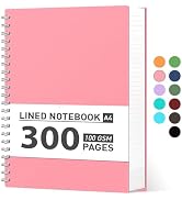 AHGXG Spiral Journal Notebook - College Ruled Notebook 8.5" x 11", 300 Pages Thick Journal for Wo...