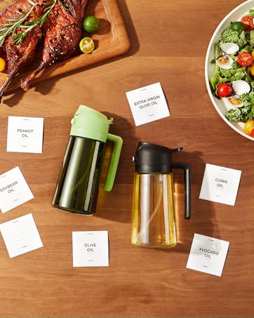 Tabletop scene with food containers, salad bowl, cutting board with meat, and labeled cards for meal planning or recipe organization.