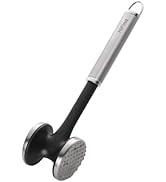 Stainless Steel Meat Tenderizer HIFIND Dual-Sided Hammer For Kitchen Mallet Non-Slip Grip Tenderi...