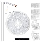 RGBZONE 32.8ft 4 Pin RGB Extension Cable Wire Cord and 5Pcs 4 Pin LED Light Strip Connectors Stri...
