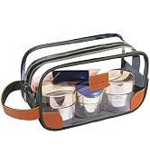 Lermende Toiletry Bag, Clear Shaving Dopp Kit for Men Travel Toiletry Bag with Hand Strap Unisex ...