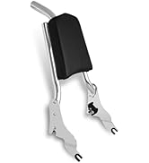 Harvards Chrome Sissy Bar Backrest Detachable Passenger Backrest Compatible with Harley Davidson ...