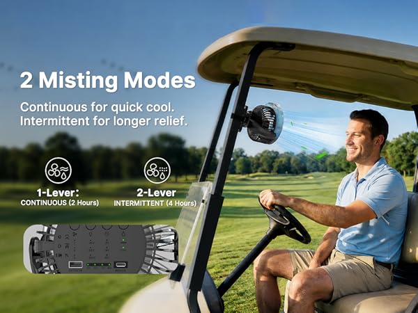 Magnetic Golf Cart Misting Fan