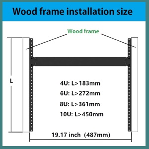 wood frame installation side