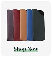 YOGO Glasses Case Soft Pouch - Artifical Leather Pocket Eyeglass Cases for Women &amp; Men, 5 Pack Sl...
