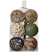 Blue Donuts Decorative Balls for Centerpiece Decorative Bowl Fillers, Assorted Rattan Wicker Ball...