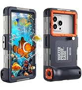 Underwater Phone Case for Snorkeling, [50ft/15M] Professional Waterproof Scuba Diving Phone Case ...