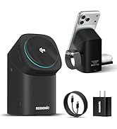 3 in 1 Wireless Charging Station for iPhone 17/16/15/14/13/12 Pro Max, Qi 2 Certified 15W Fast Ch...