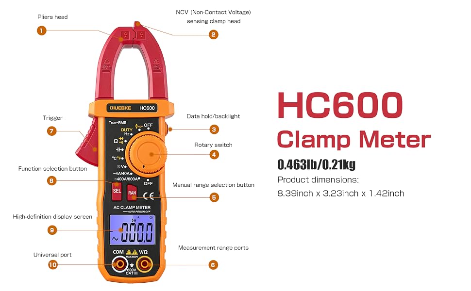 Auto-Ranging Voltage Current Tester