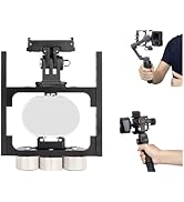 XIXAN Action Camera Mount for Mobile Phone Gimbal with LED Light &amp; Counterweights, Fits DJI Osmo ...