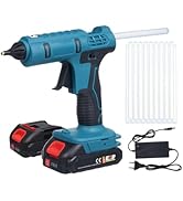 Mulcort Cordless Hot Glue Gun Fast Heating Safe Constant Temperature with 20pcs Hot Glue Sticks L...
