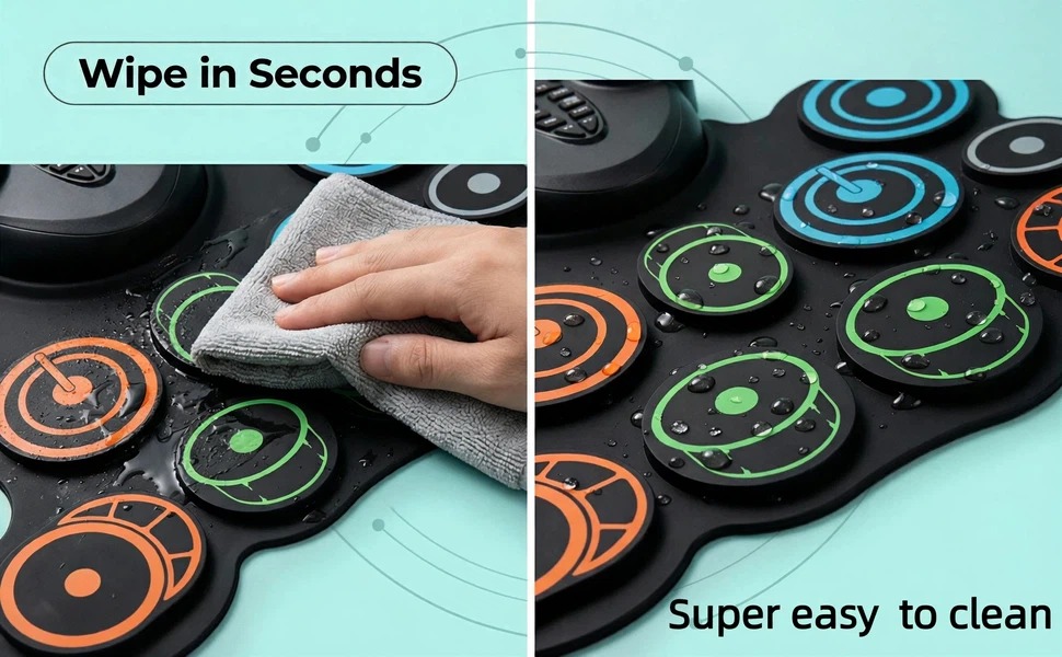 Made of silicone, can be rolled up, easier to clean