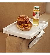Tinamo Acacia Wood Sofa Armrest Tray -Sofa Arm Tray Table Clip - Couch Arm Table for Wide Couches...