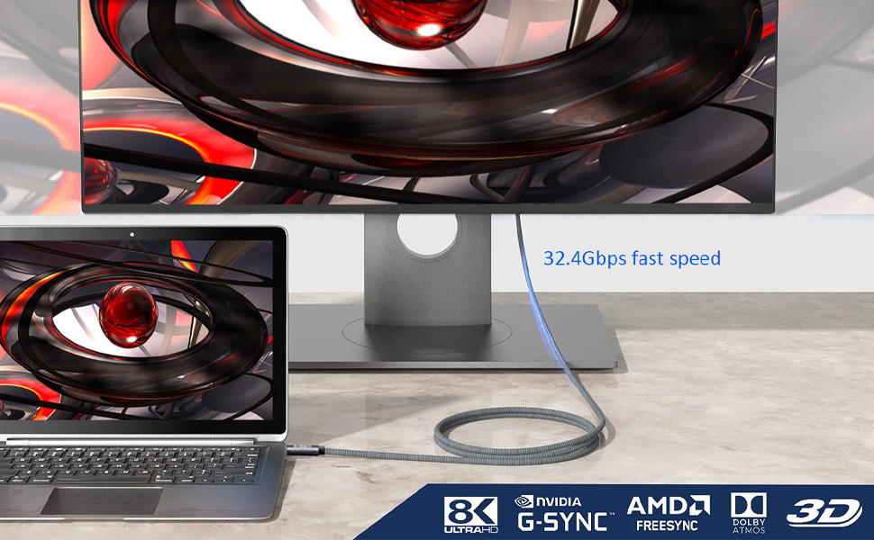 usb c to displayport cable 8k