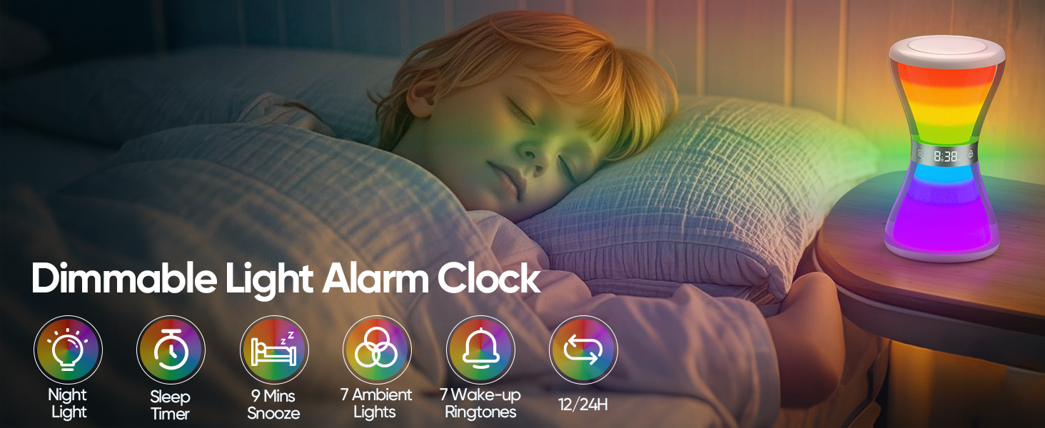 night light alarm clock