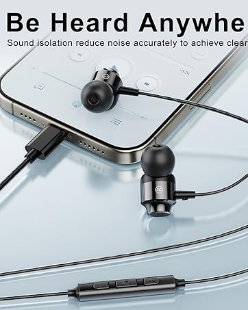 usb c wired headphones;type c wired headphones;usbc earbuds wired;iphone 15 headphones wired