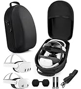 YRXVW Large Hard Carrying Case for Meta/Oculus Quest 3, VR Headset with Elite Strap and Touch Con...