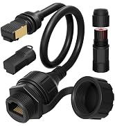 EAZUSE Starlink Ethernet Adapter Gen 3/Mini, Starlink Mini Cable Extension to RJ45 Coupler Waterp...