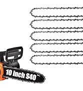 5 Pack 10 Inch Chainsaw Chain 40 Drive Links .050" Gauge, 3/8" Pitch Replacement Chains Compatibl...