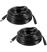 Tugermoola 2PCS 16FT(5m) 12V DC Power Extension Cord 5.5mm x 2.1mm for Security Camera CCTV, Rout...