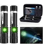 LED Tactical Flashlight Rechargeable, IPX6 Waterproof Flashlight, 2000lm, Super Bright LED, Zooma...