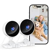 YOTON Indoor Security Camera 2.4GHz 2pcs, Baby Monitor, Pet Camera, Dog Cam, Night Vision, 2-Way ...