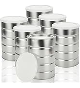 QTLCOHD 6 Pcs Empty Coffee Cans Metal Tin Cans with Lids for Crafts Baking Kitchen Storage Tea Co...