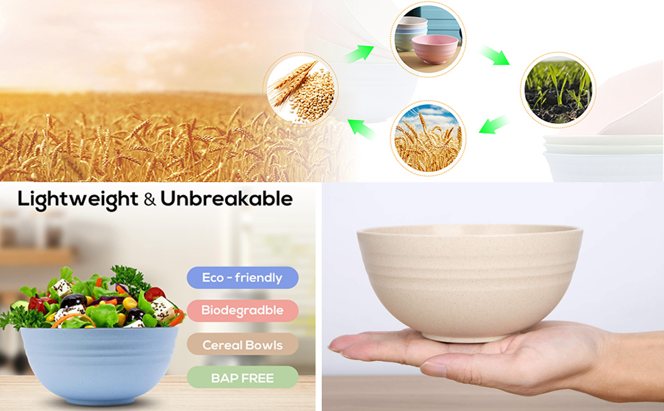 Unbreakable Cereal Bowls 24 OZ