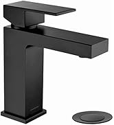 Lava Odoro Matte Black Bathroom Faucet 1 Hole, Modern Single Hole Bathroom Sink Faucet for Vanity...