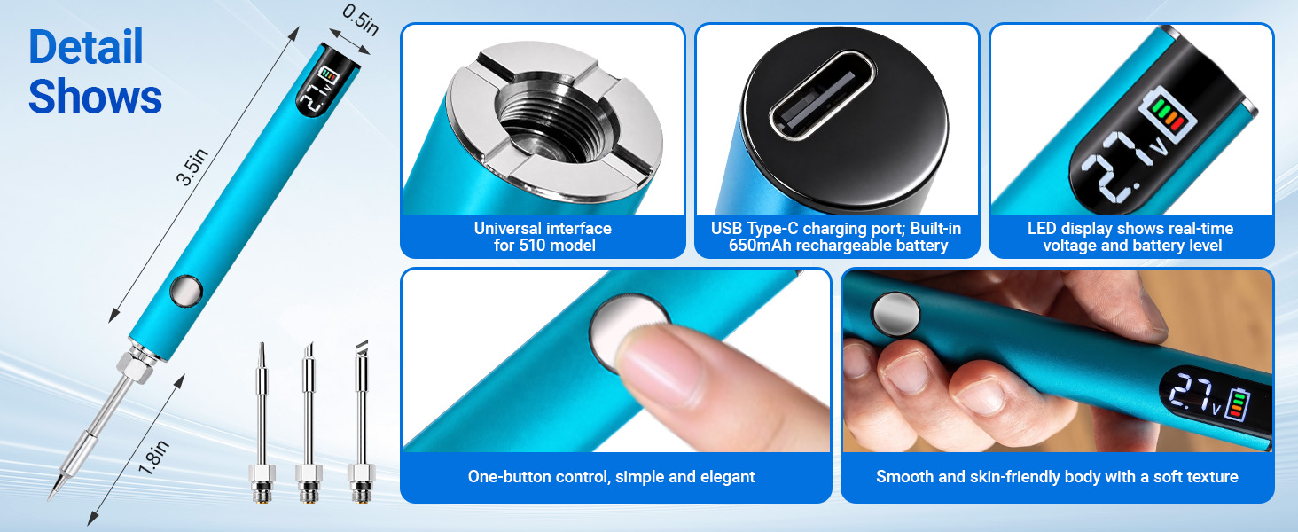 Portable Cordless Soldering Iron Pen