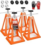 EZUVITA 4-Pack RV Stabilizer Jacks – Each Supports Up to 7500 Lbs, Adjustable 11"–17", Heavy Duty...