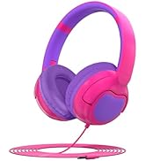 ZIHNIC Wired Kids Headphones, Safe 85dB Volume Limit for Boys & Girls, Comfortable Earpads, Folda...