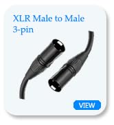 Yinker XLR Microphone Cable Male to Male, 3 Pin Male to Male Microphone Cable with Oxygen-Free Co...