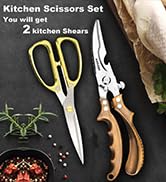 Premium Kitchen Shears Heavy Duty Kitchen Scissors Set 2-Pack,Poultry Shears Heavy Duty Professio...