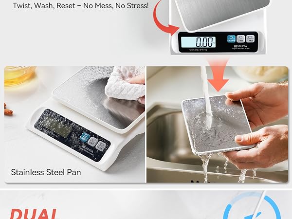 BOMATA 0.1g Food Scale, 13lb Digital Kitchen Scale with Removable Stainless Steel Pan